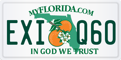FL license plate EXIQ60
