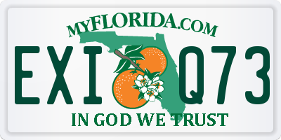 FL license plate EXIQ73