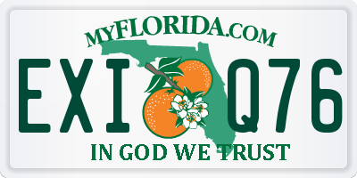 FL license plate EXIQ76