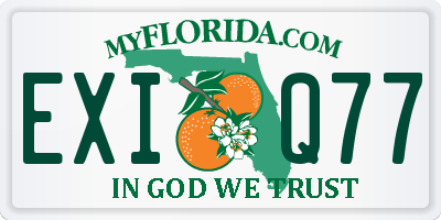 FL license plate EXIQ77