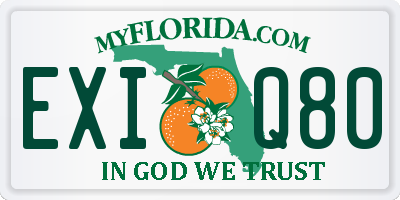 FL license plate EXIQ80