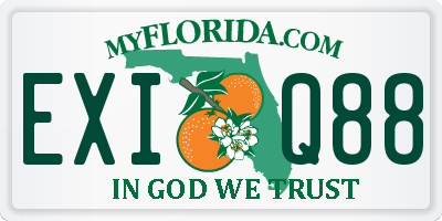 FL license plate EXIQ88