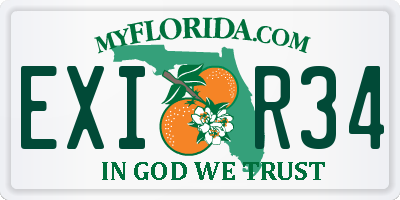 FL license plate EXIR34