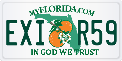FL license plate EXIR59