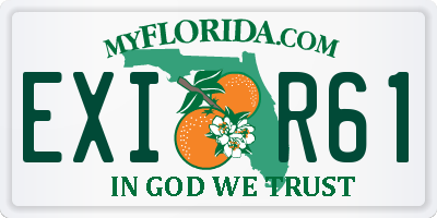 FL license plate EXIR61