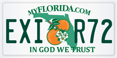 FL license plate EXIR72
