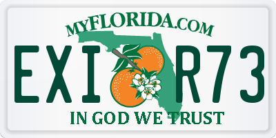 FL license plate EXIR73
