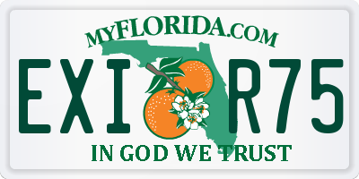 FL license plate EXIR75