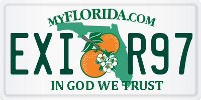 FL license plate EXIR97