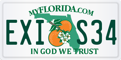 FL license plate EXIS34