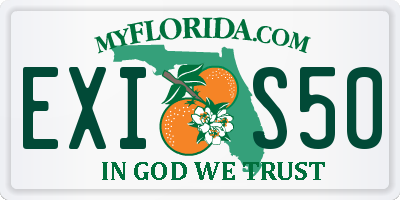 FL license plate EXIS50