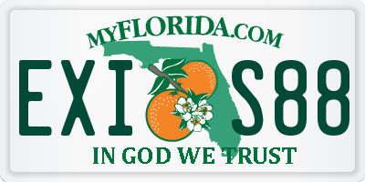 FL license plate EXIS88
