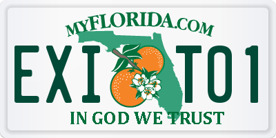 FL license plate EXIT01