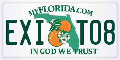 FL license plate EXIT08