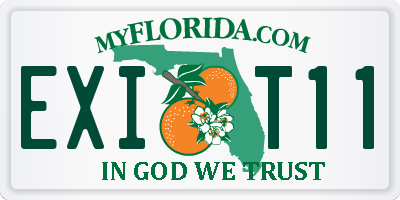 FL license plate EXIT11
