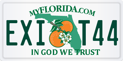 FL license plate EXIT44