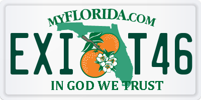FL license plate EXIT46