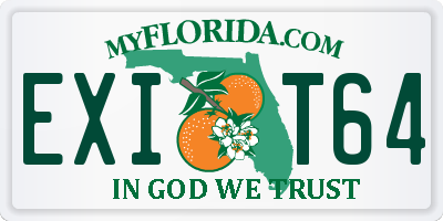 FL license plate EXIT64
