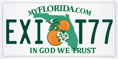 FL license plate EXIT77