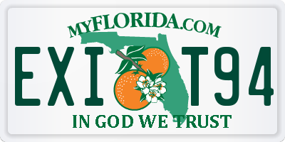 FL license plate EXIT94