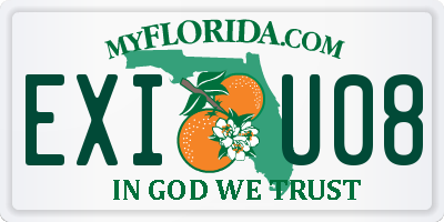 FL license plate EXIU08