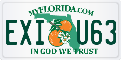 FL license plate EXIU63