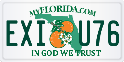 FL license plate EXIU76