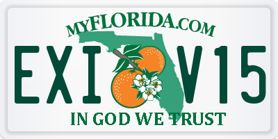 FL license plate EXIV15