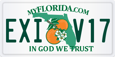 FL license plate EXIV17