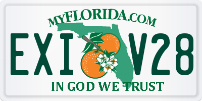 FL license plate EXIV28