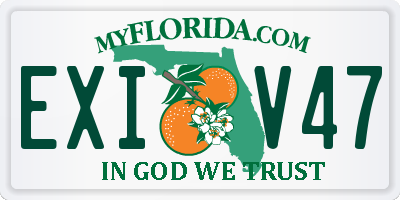 FL license plate EXIV47