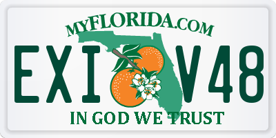 FL license plate EXIV48