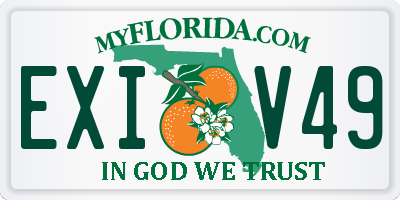 FL license plate EXIV49