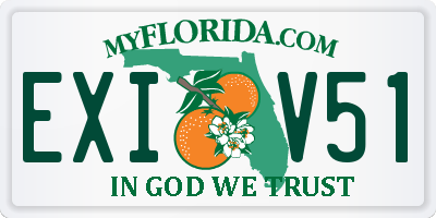 FL license plate EXIV51
