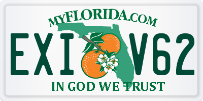 FL license plate EXIV62