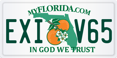 FL license plate EXIV65
