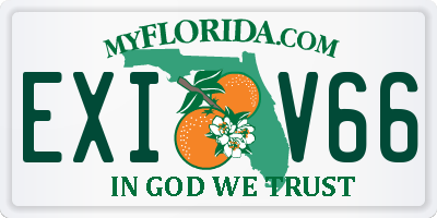 FL license plate EXIV66