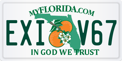 FL license plate EXIV67