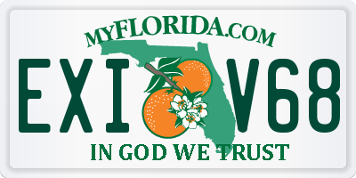FL license plate EXIV68