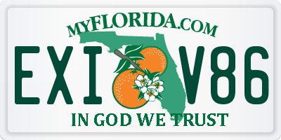 FL license plate EXIV86