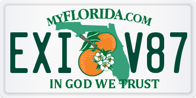 FL license plate EXIV87