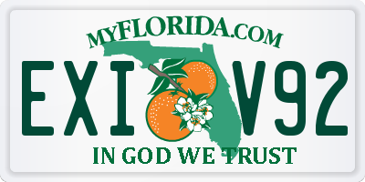 FL license plate EXIV92