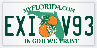 FL license plate EXIV93