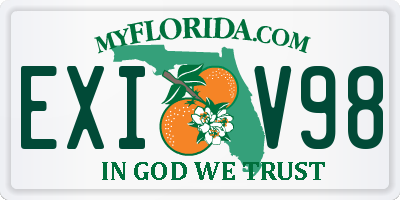 FL license plate EXIV98
