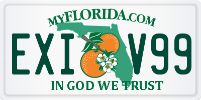 FL license plate EXIV99