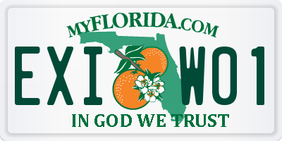FL license plate EXIW01