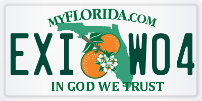 FL license plate EXIW04
