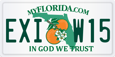 FL license plate EXIW15