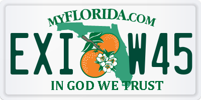 FL license plate EXIW45