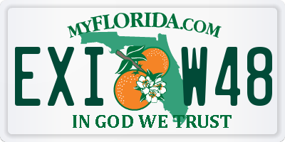 FL license plate EXIW48